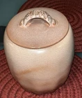 VTG Frankoma Pottery SUGAR Canister 25S  Plainsman Brown Satin USA SPECKLED