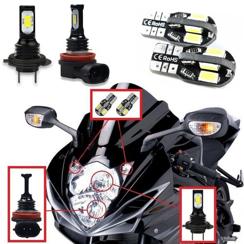 4x LED Headlight Parking Light Bulbs Set White For Suzuki GSXR 600 750 2011-2020 - Picture 2 of 21