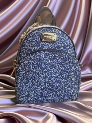 blue floral michael kors mini backpack Michael Kors Abbey backpack With a Blue floral pattern