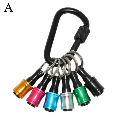 6PCS 1/4'' Hex Shank Quick Release Keychain Screwdriver USSY Hold Bit D3P7 W1X6