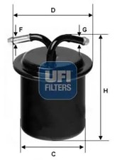 Kraftstofffilter Filtereinsatz 31.541.00 UFI für SUBARU FORESTER IMPREZA Coupe