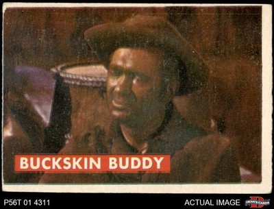 1956 Topps Davy Crockett Green Back #1 Buckskin Buddy  3 - VG