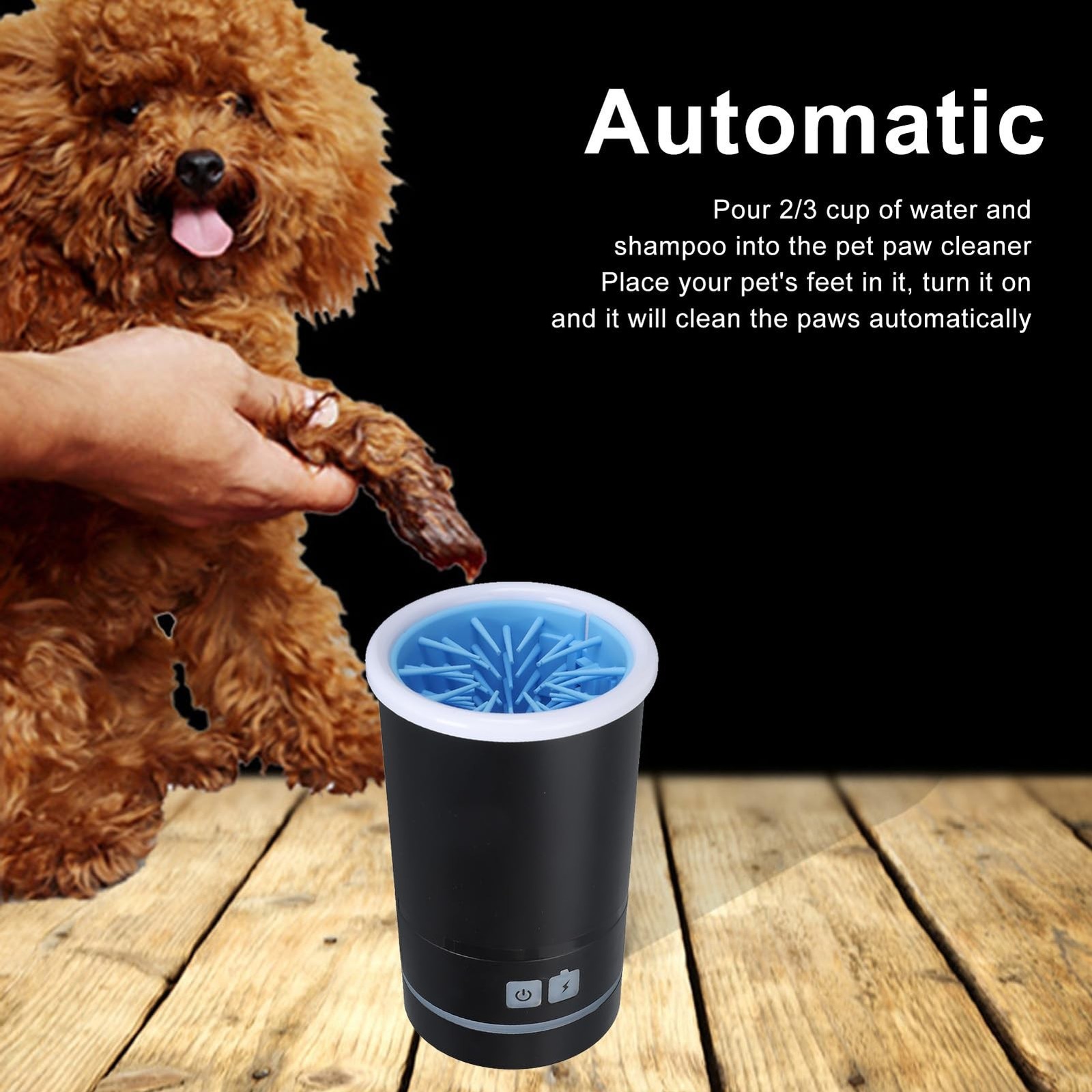 Automatic Dog Cleaner, Soft Electric Washer USB Rechargeable Portable Cleaner...