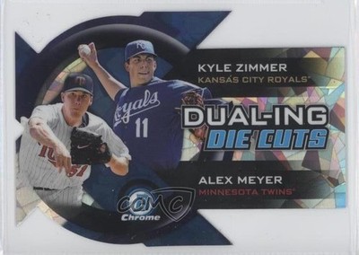 2014 Bowman Chrome Atomic Refractor 21/99 Kyle Zimmer Alex Meyer #DDC-ZM 1b8