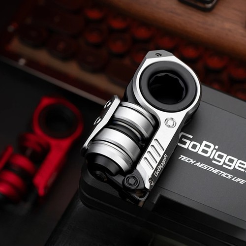 Lega Alluminio Quick Silver Aurora Push Slider Multifunzionale Giocattoli EDC Regali - Foto 3 di 14