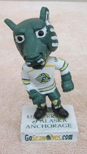 University of Alaska Anchorage SEAWOLVES Spirit Mascot Hockey BOBBLEHEAD Rare