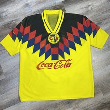1995 Club America CA Vintage All Over Print Tee Shirt Mens XL Soccer Jersey Kit