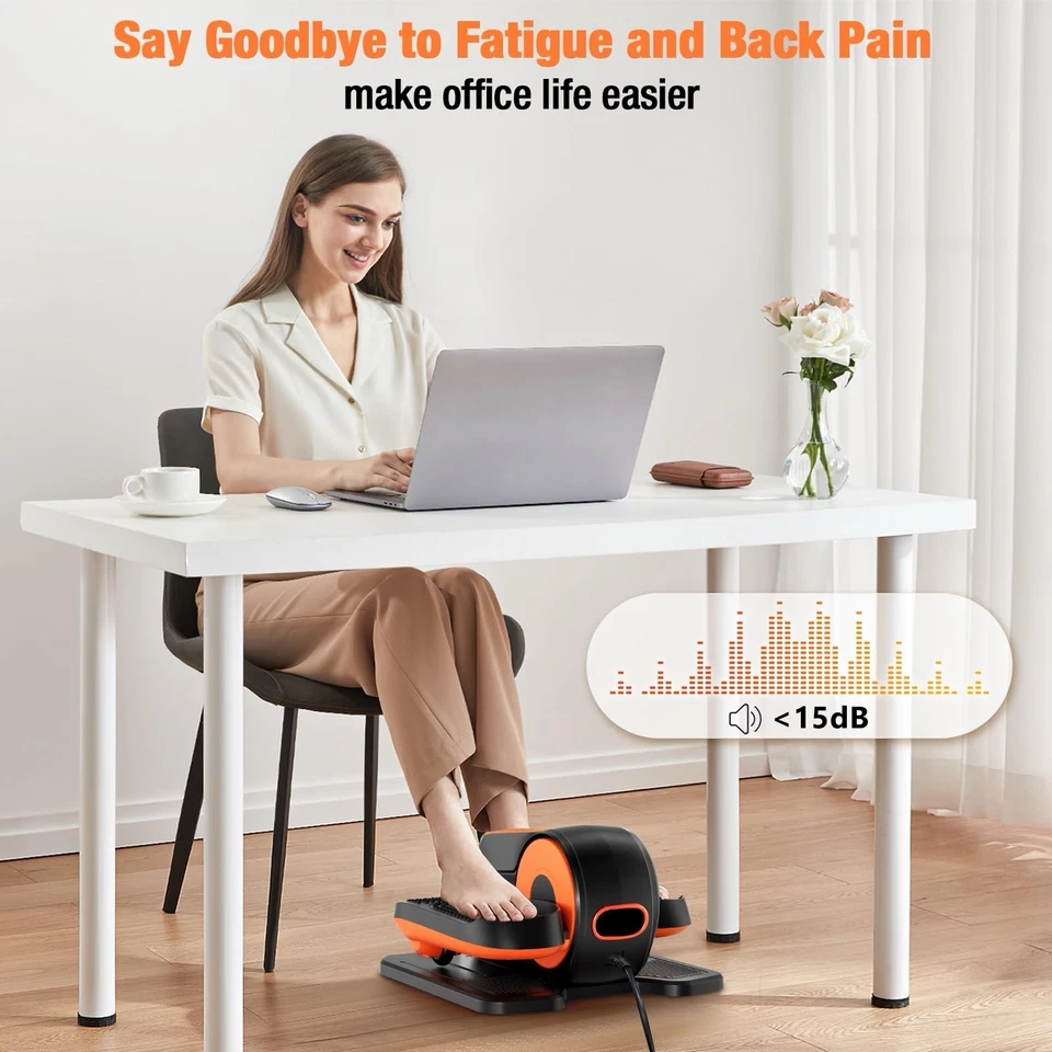 15 Speed Ellipse Leg Exerciser for Seniors Under Desk Elliptical Machine Remote - Image 4 of 4