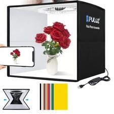 2025 Upgraded Photo Studio Light Box Photography, 10"x10" 10 10 Inch, Black