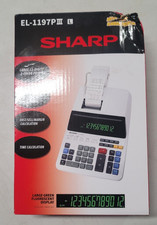 Sharp EL1197PIII 12-Digit Printing Calculator, White