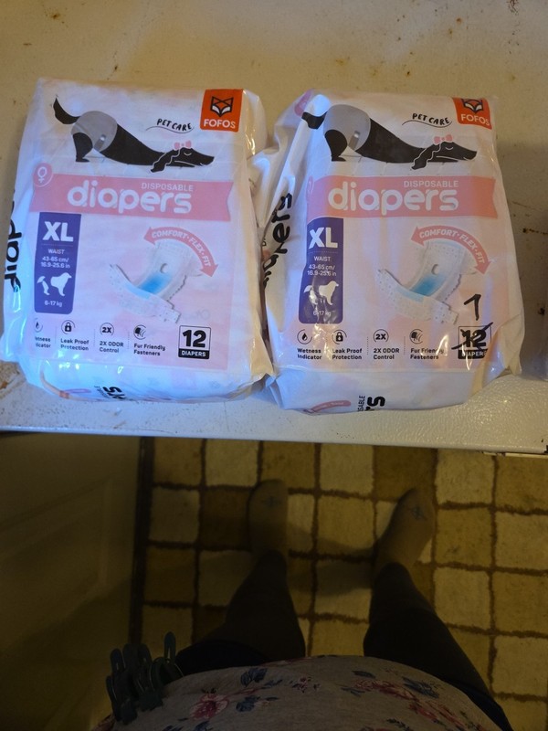 2 Packages One Opened One Sealed Disposable Dog Diapers