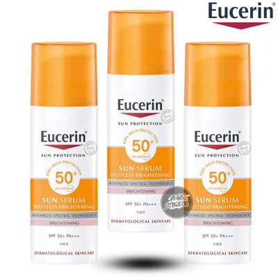 Original Eucerin Sportless Brightening Sun Serum Sunscreen Face SPF50+ 3 x 50ml