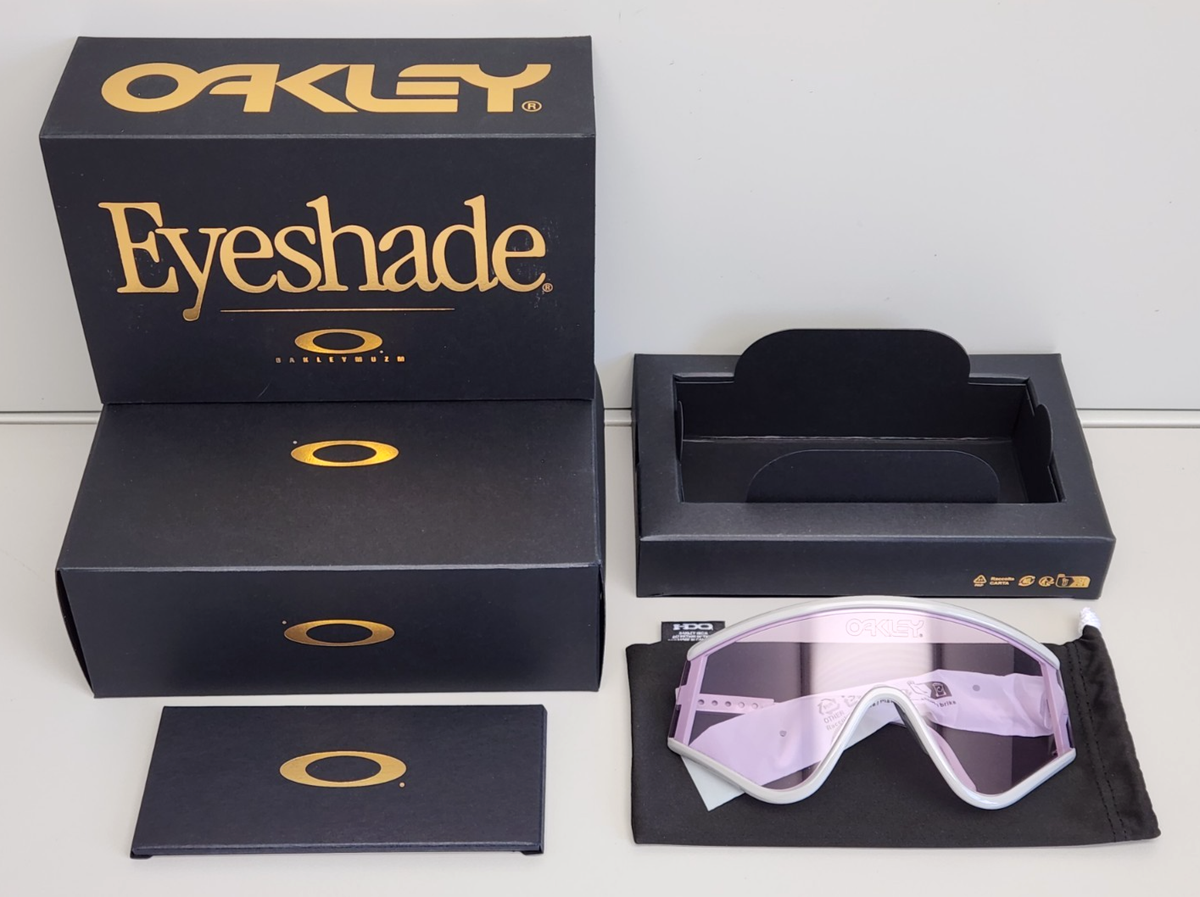 Oakley MUZM Eyeshade Sunglasses Grey Pink Prizm Low Light XL