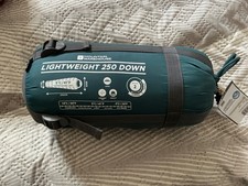 Mountain Warehouse Lightweight 250 Down Sleeping Bag 215cm 2 Seasons 0.8kg