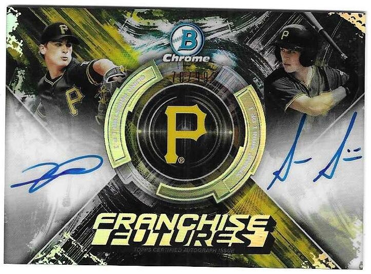 Quinn Priester 2019 BOWMAN DRAFT CHROME MLB FUTURES DUAL AUTOGRAPH CARD /99 AUTO