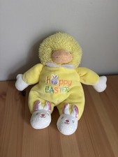Baby Starters Happy Easter Duck Plush Lovey Yellow White Bunny Rattle Chick   