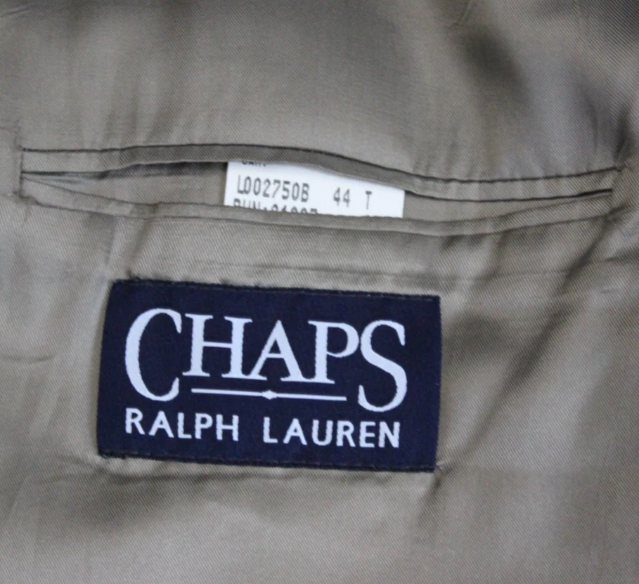 Chaps Ralph Lauren Men's Blazer Size 44T Brown Beige 3-Button Glen Check Notched - Image 4 of 4