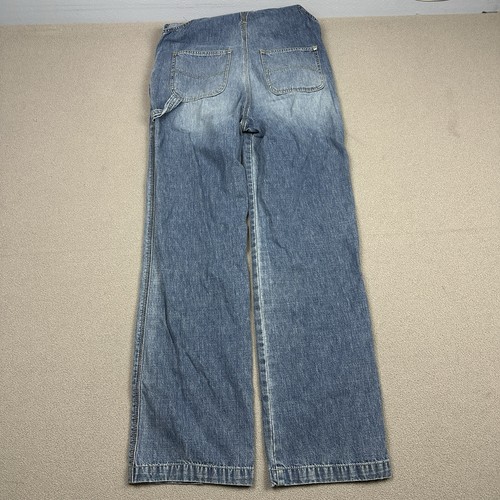 Vtg 90s Y2K Unionbay Denim Overalls Size M Carpenter Straight Leg Grunge Jeans - Afbeelding 9 van 9