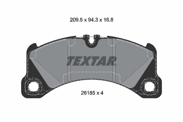 Plaquettes de frein disque Textar 2618501 garniture céramique compatible OE 95B698151A