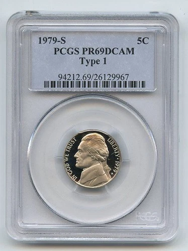 1979-S Jefferson Nickel Proof — photo from the most recent tracked eBay sale