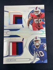 2022 National Treasures Greg Rousseau Von Miller NFL Gear Combo Patch /25 H523