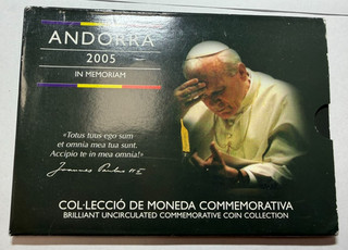 2005 Andorra 8 otto monete da zecca Papa Benedetto XVI conio 15k! SCARCE!