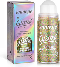 Purple Green Gold Roll-On Glitter Gel for Face and Body Mardi Gras Makeup