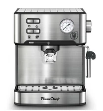 20 Bar Espresso Machine with Milk Frother and Pressure Display for Home Use