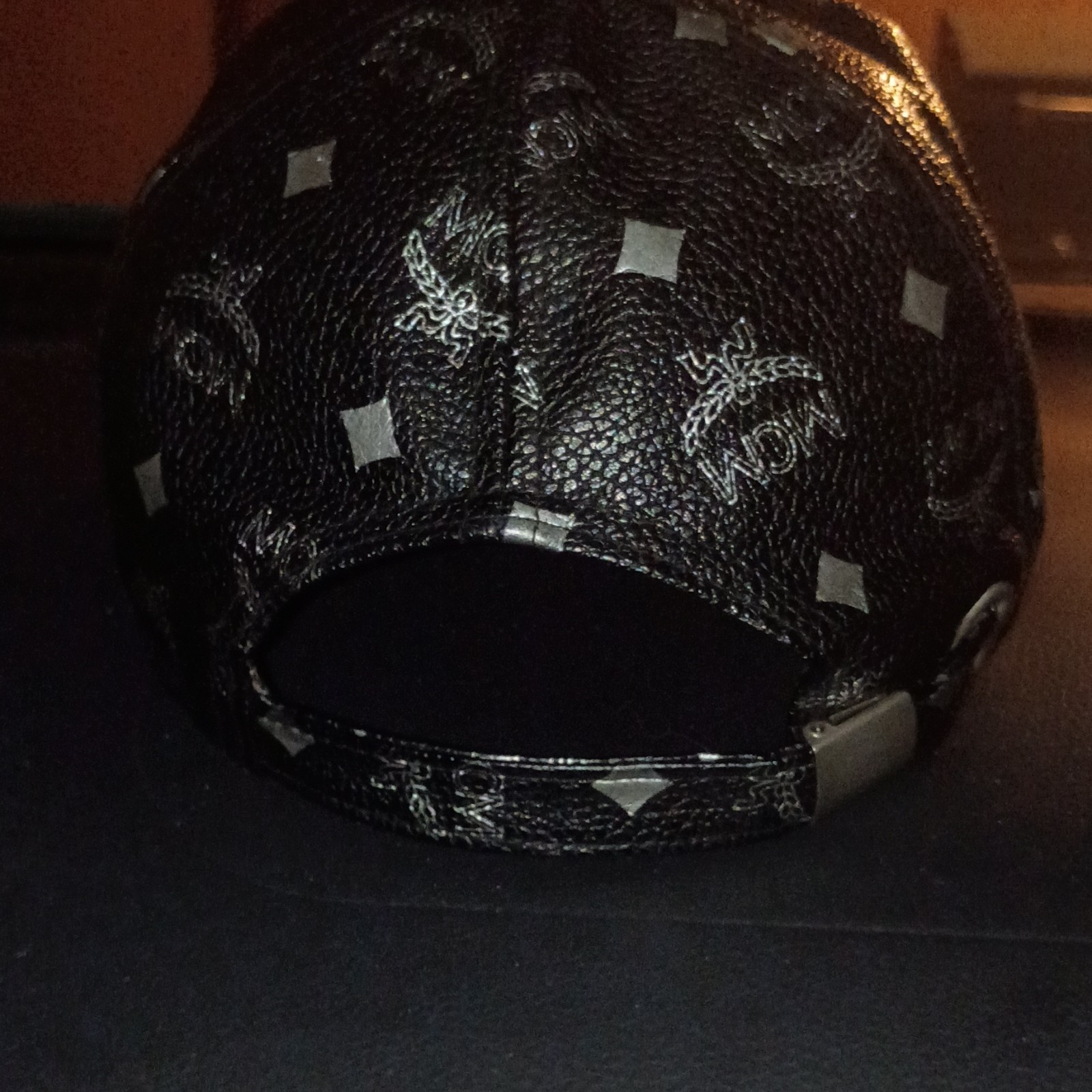MCM Monogram Black Adjustable Baseball Cap Design… - image 4