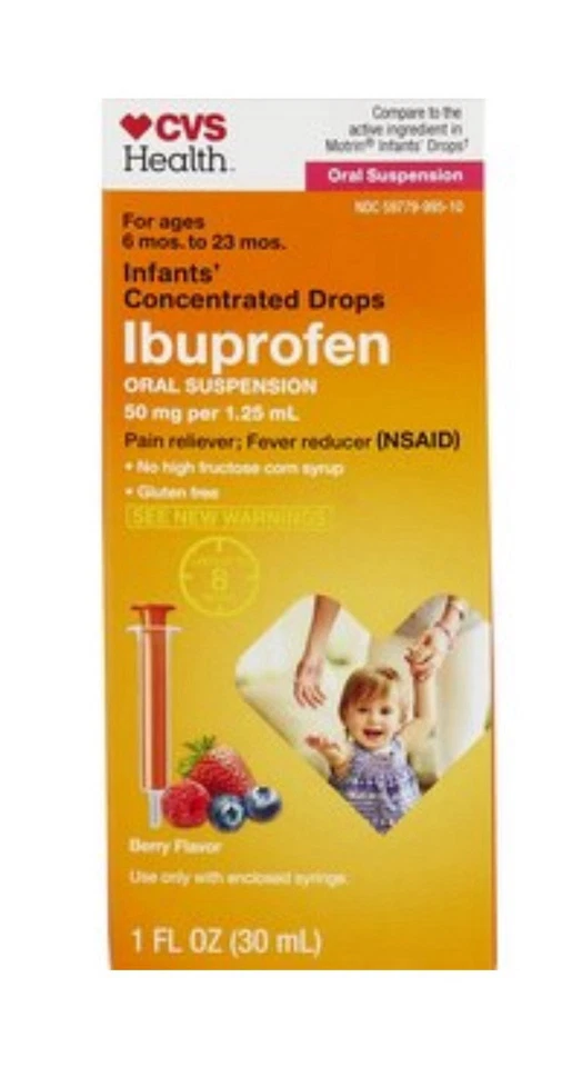 2 CVS INFANTS CONCENTRATED DROPS IBUPROFEN AGES 6 To 23 MONTHS Ex 4/25 - Image 2 of 4