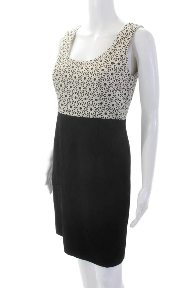 Vestido negro con cremallera sin mangas de algodón Patrizia Luca para mujer talla S Foto 2 de 4