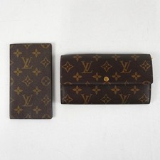 Louis Vuitton Monogram Coated Canvas Sarah Envelope Wallet In Brown With Pouch