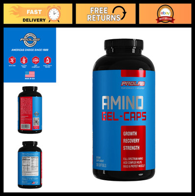 High-Potency Essential Amino Acids Gel-Caps, 200 Softgels for Muscle Recovery