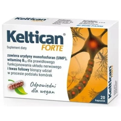 SANDOZ KELTICAN FORTE 20 Caps vit B folic +acid nervous system neuralgia.