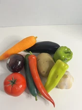 Realistic Faux Fake Food Vegetables Actual Size 10 Pieces Decor Prop