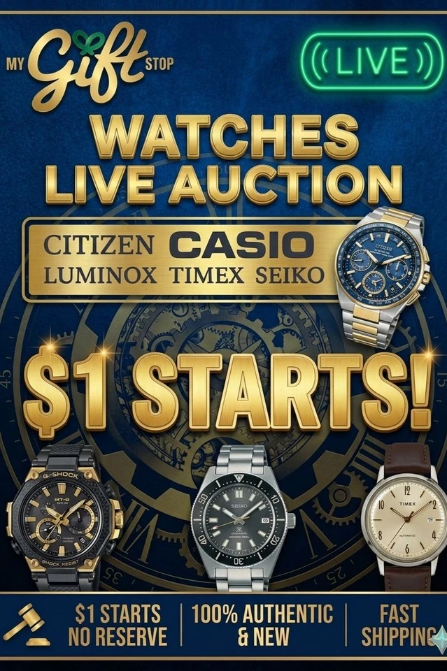 $1 Starts Watches Auctions Casio Citizen Luminox Seiko Victorinox and More