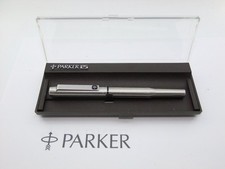 Rare Boxed BLACK TRIM Parker 25 MkI Fountain Pen, Medium SS Nib, Serviced (M243)