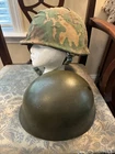Vintage US M1 Military Helmet –Vietnam Era–graffiti- With Additional Liner
