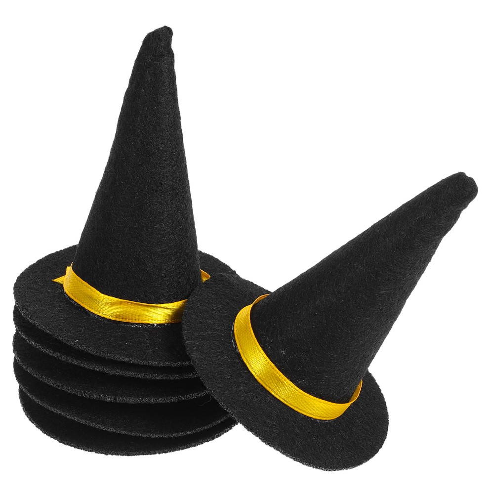 Mini Witch Hat Wine Bottle Toppers for Halloween Party Decor