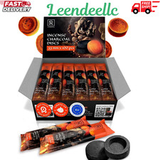 Charcoal Discs to Burn Incense - 100 pcs Charcoal for Incense Burning - 33 mm