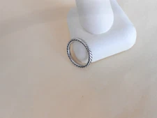 David Yurman Sterling Silver Cable Band Ring - Size 6 EUC