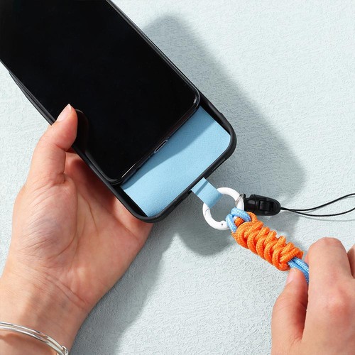 Crossbody Phone Safety Tether Hanging Neck Cord Nylon Strap Patch Phone Lanyard - Photo 12 sur 17