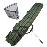 Angelset Teleskopkescher Unterfangkescher 2,10M Rutentasche 1,50M Zite Fishing