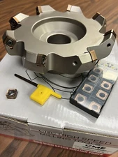 6” 45 degree indexable face shell mill, milling & 10 Extra SNMX1205 Inserts #506