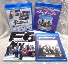 VIN DIESEL Blu-Ray Lot/4 FAST FIVE Fast Furious 6 Steelbook FURIOUS 7 Fate 8