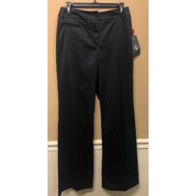 Lord & Taylor JS Collection Black Shiny Dress Pants Size 4 NWT