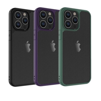 Slim Thin Schutzhülle Stoßfest Kohlefaser Case für iPhone 15 Plus Pro Max