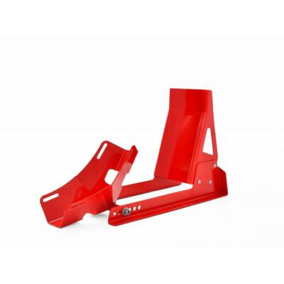 Motorradwippe Radwippe Transportwippe Montageständer Radhalter Vorderrad rot