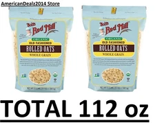 2 PACK - Bob's Red Mill Organic Old Fashioned Rolled Oats 56 oz (Total 112 oz)