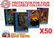 50x SEGA CD CIB GAME CLEAR PROTECTIVE BOX PROTECTOR SLEEVE CASE 